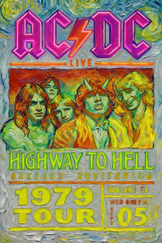 AC DC VAN GOGH - Edición Limitada Arte Pop