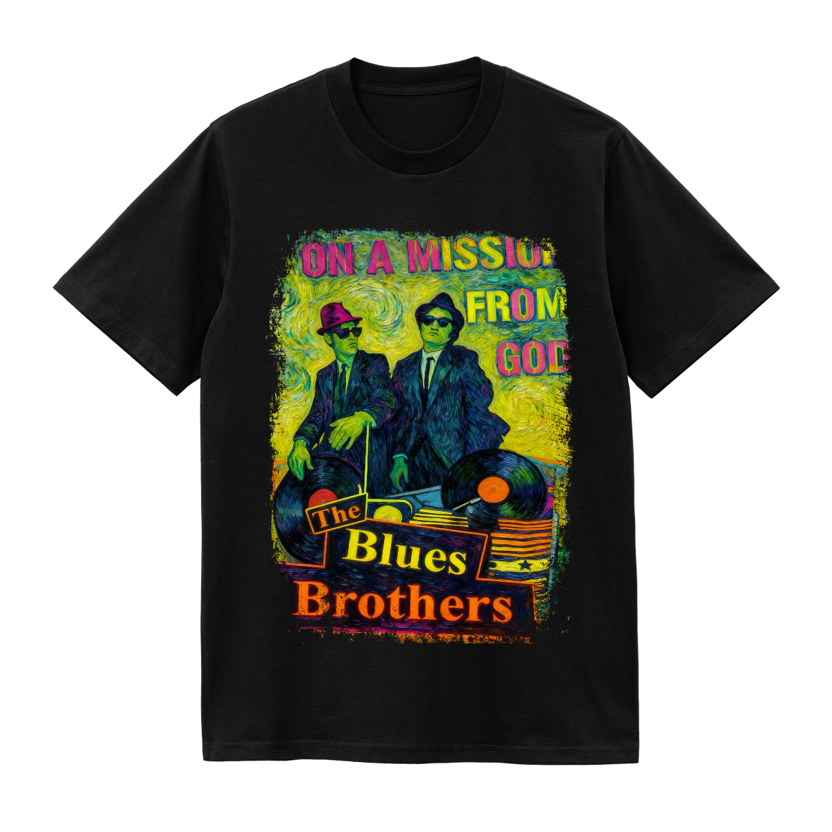 BLUES BROTHERS FLUOR VAN GOGH VINTAGE - Edición Limitada Arte Pop