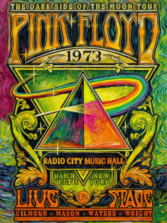 PINK FLOYD FLUOR VAN GOGH - Edición Limitada Arte Pop