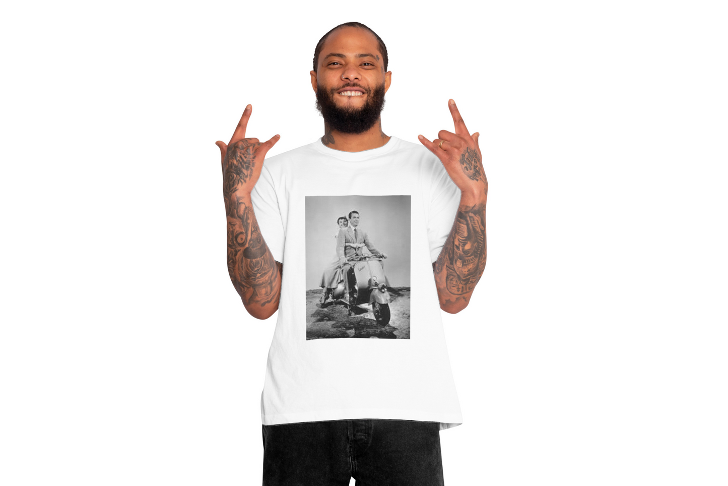 GREGORY PECK AUDREY HEPBURN ROMA VESPA CLASSIC