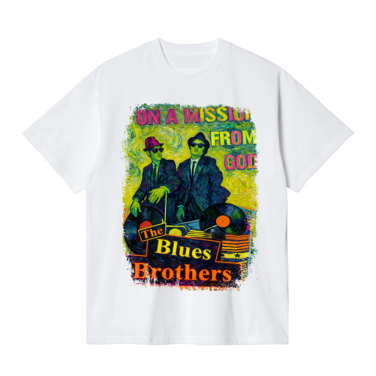 BLUES BROTHERS FLUOR VAN GOGH VINTAGE - Edición Limitada Arte Pop