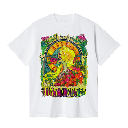 GUNS & ROSES FLUOR VAN GOGH VINTAGE - Edición Limitada Arte Pop