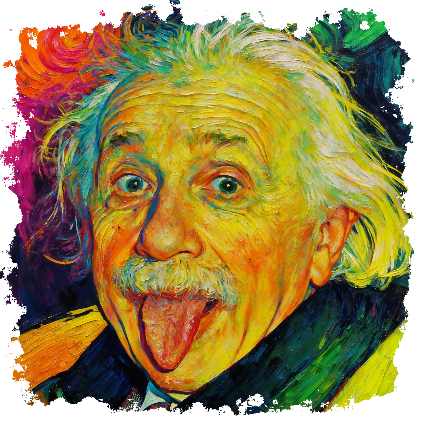 EINSTEIN FLUOR VAN GOGH VINTAGE - Edición Limitada Arte Pop