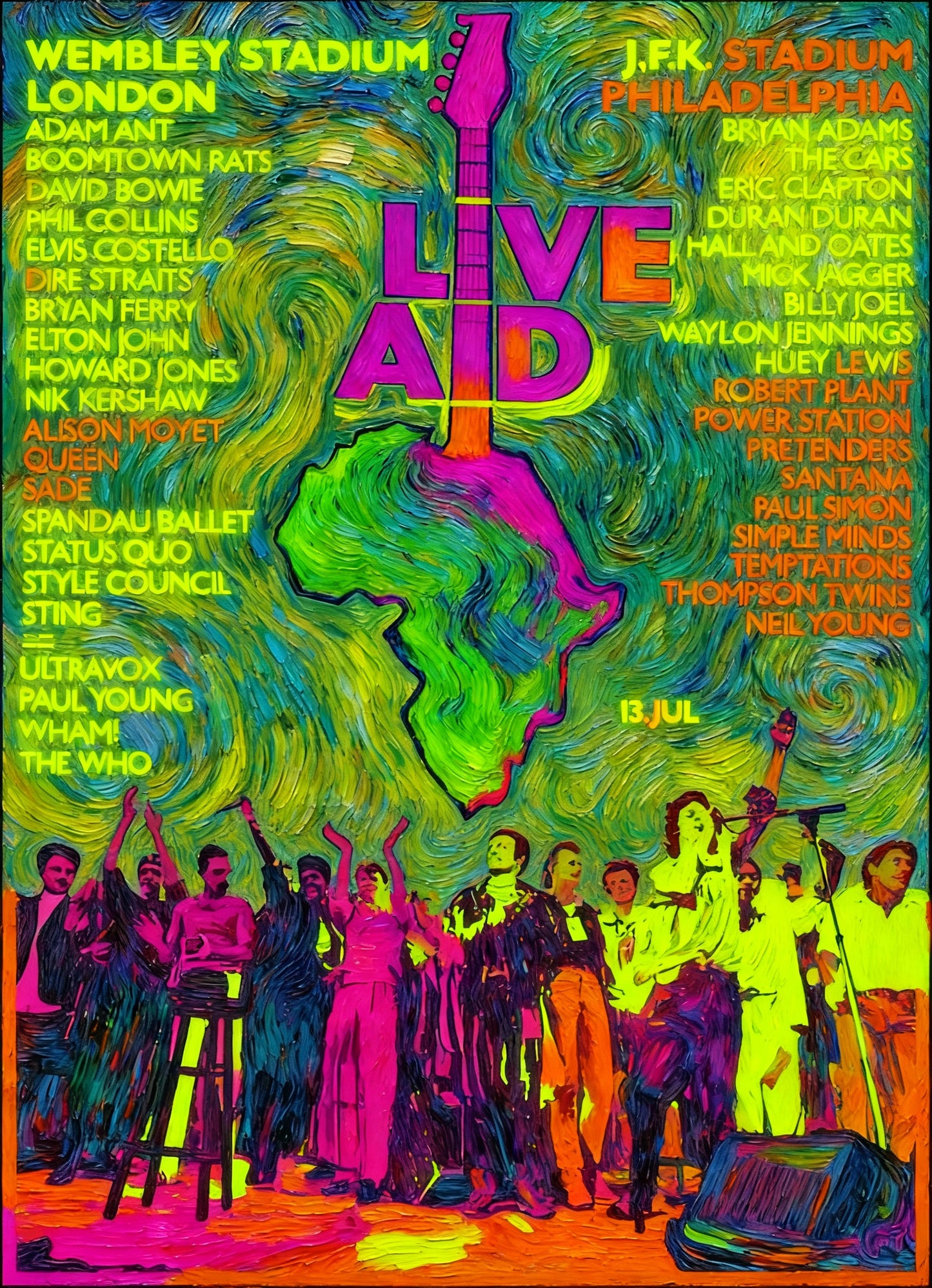 LIVE AIDFLUOR VAN GOGH - Edición Limitada Arte Pop