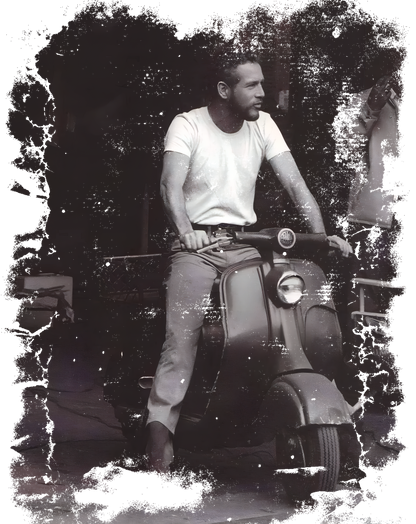PAUL NEWMAN VESPA VINTAGE