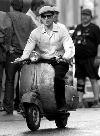 BRAD PITT VESPA CLASSIC