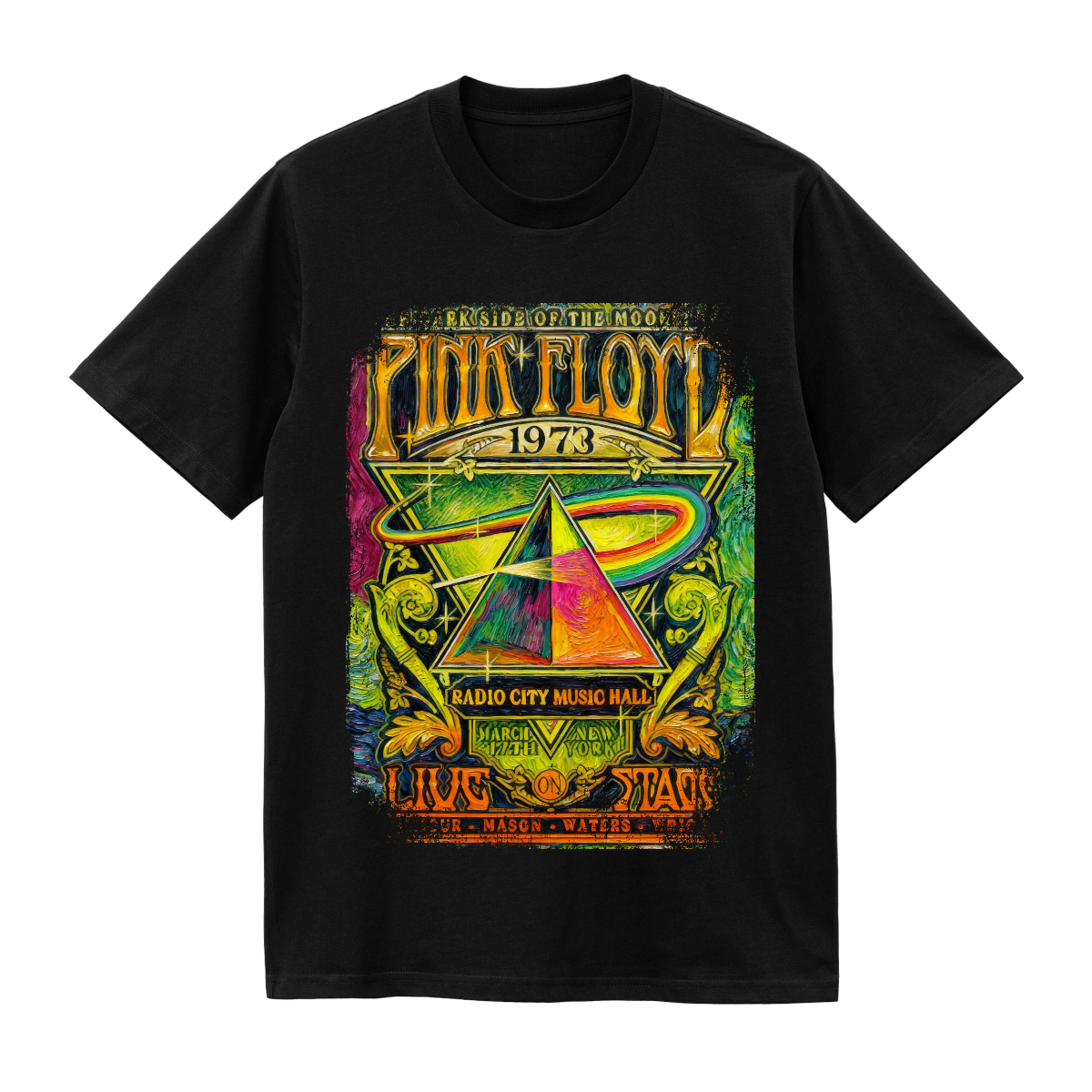 PINK FLOYD FLUOR VAN GOGH VINTAGE - Edición Limitada Arte Pop