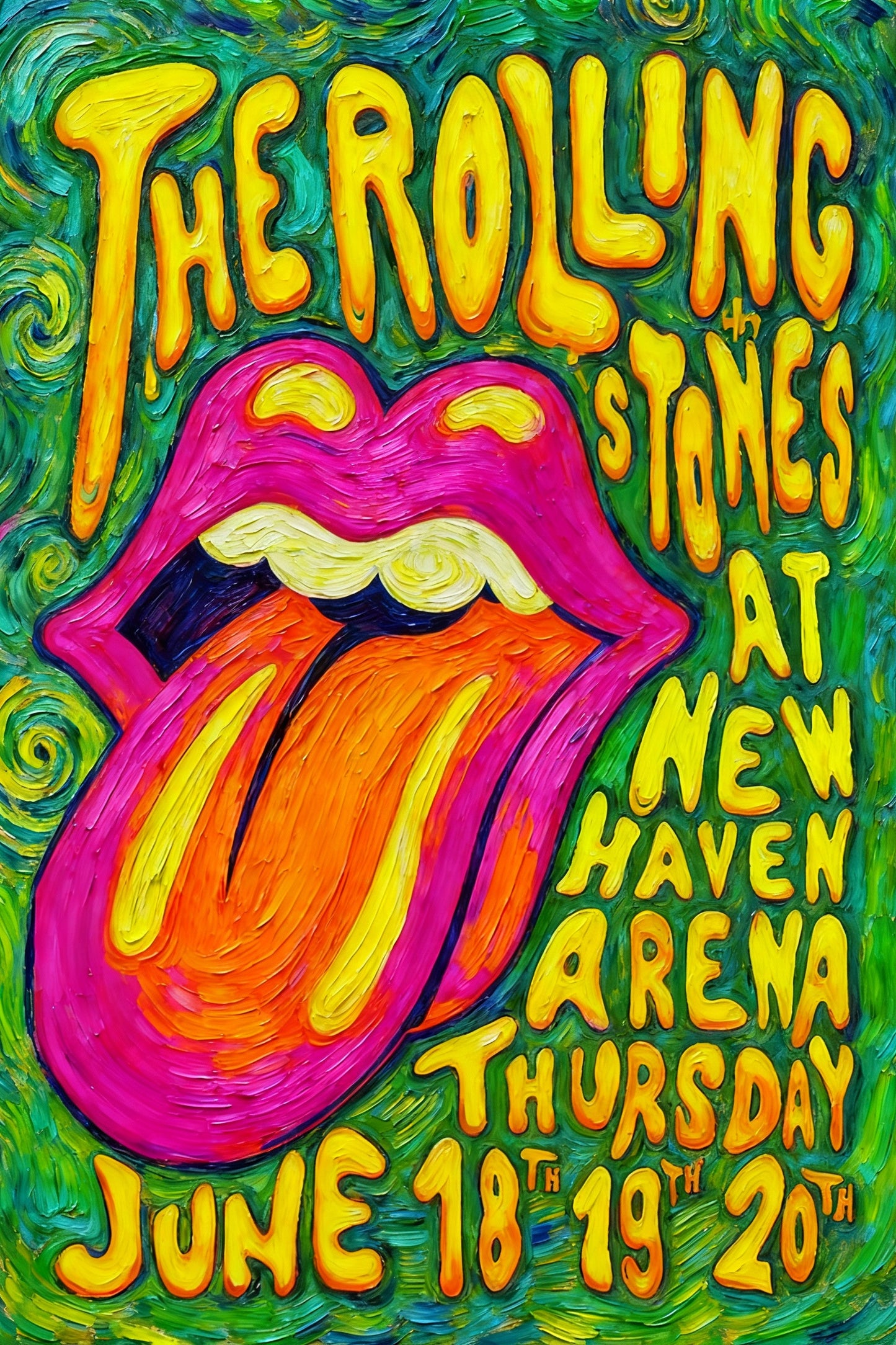 STONES FLUOR VAN GOGH - Edición Limitada Arte Pop