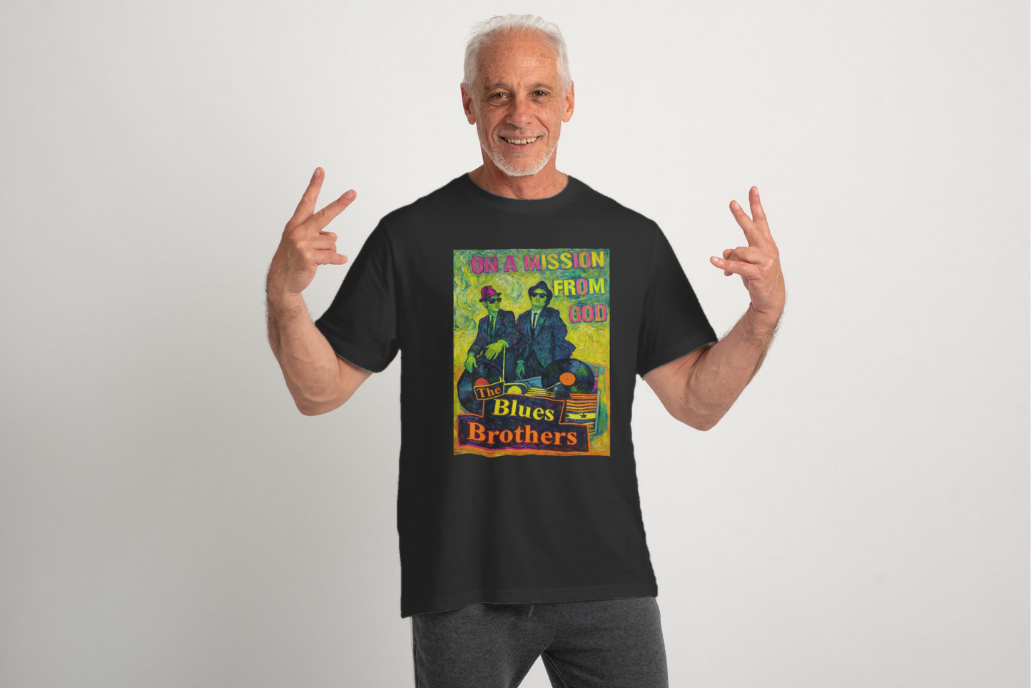 BLUES BROTHERS FLUOR VAN GOGH - Edición Limitada Arte Pop