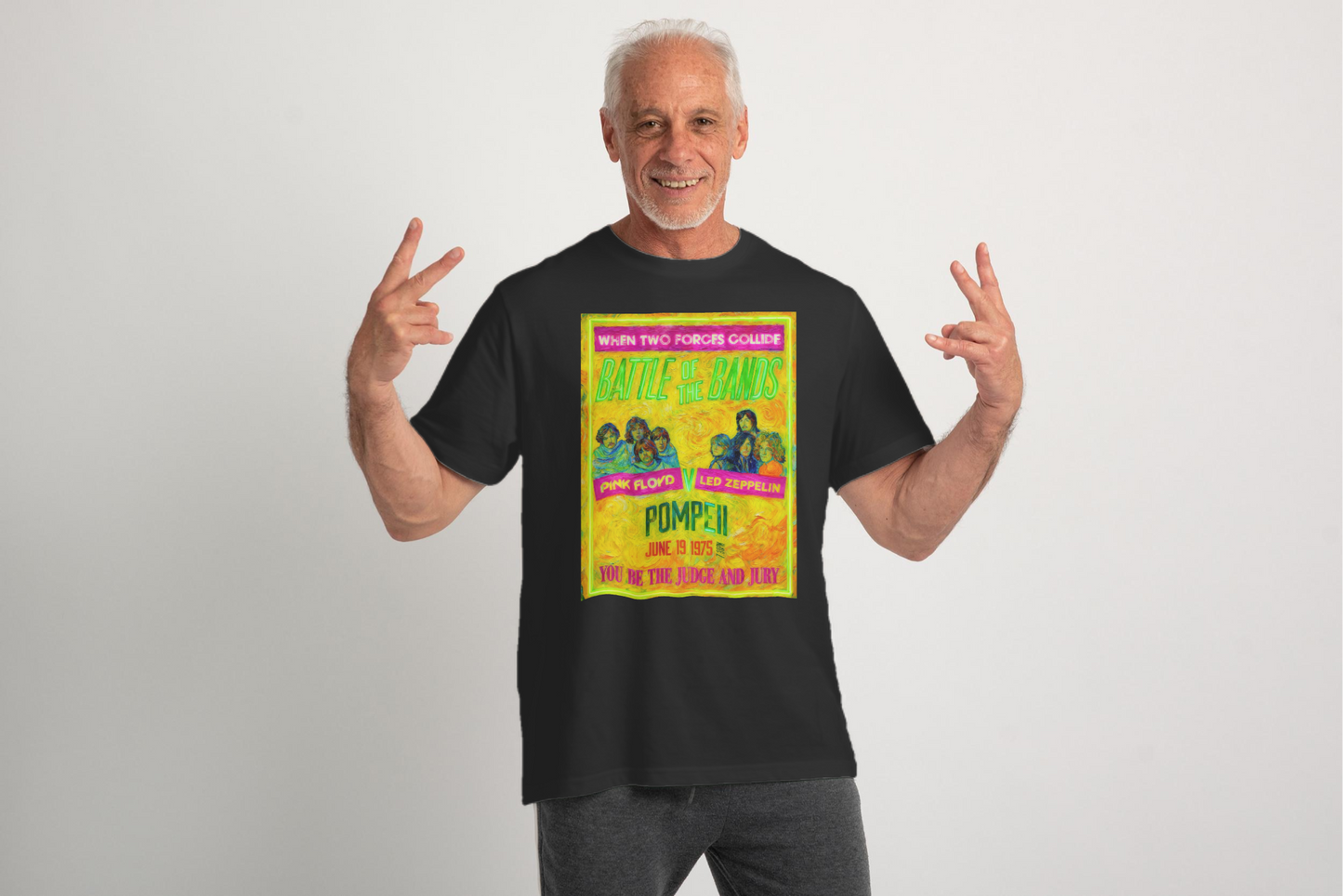 BATTLE PINK FLOYD VS LED ZEPELLIN  VAN GOGH - Edición Limitada Arte Pop