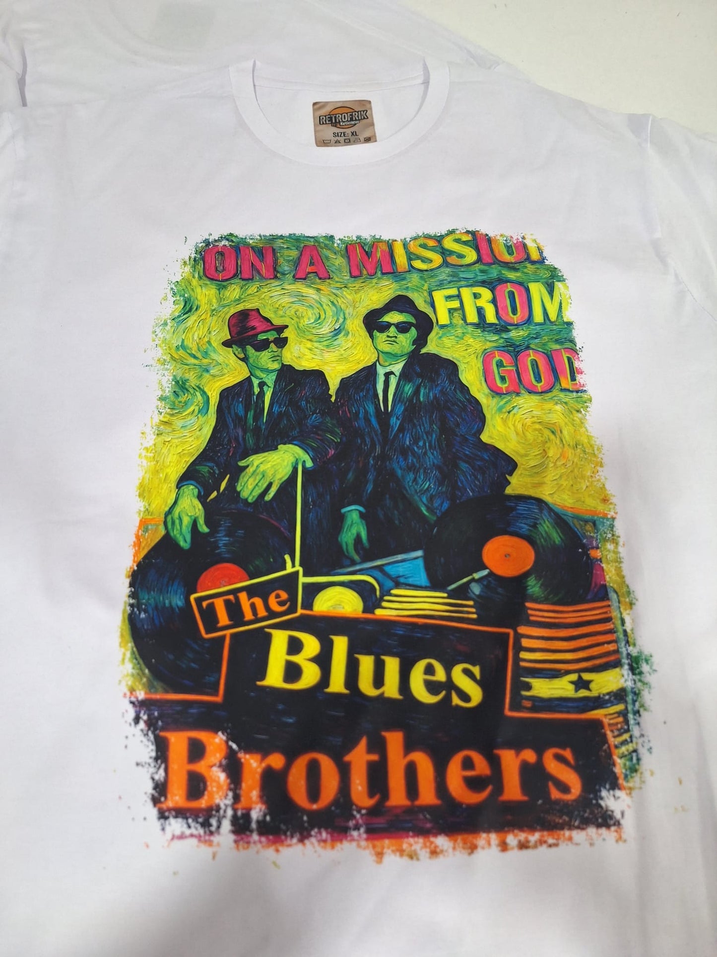 BLUES BROTHERS FLUOR VAN GOGH VINTAGE - Edición Limitada Arte Pop