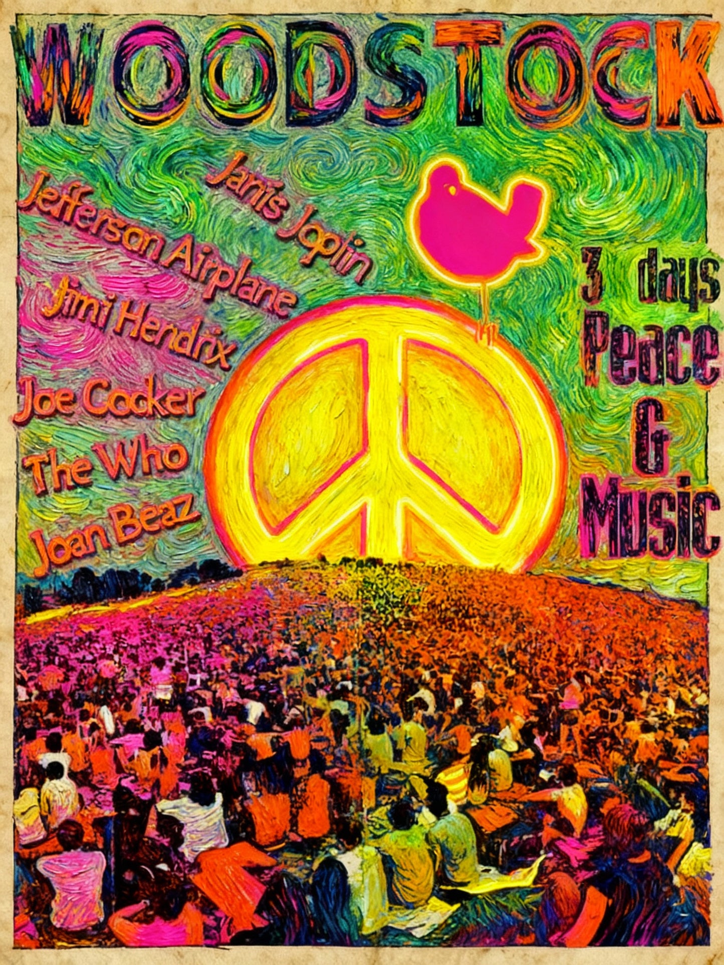 WOODSTOCK 2 VAN GOGH - Edición Limitada Arte Pop